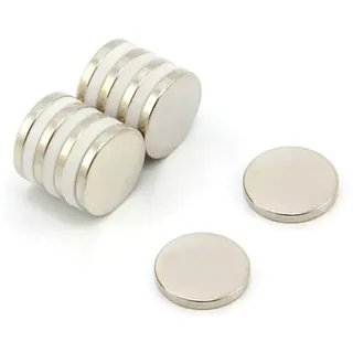Ultrahohere Leistung N52 Neodym Magnet - 15mm Durchmesser x 2mm Dick - 2,4kg Zug - Pack von 10
