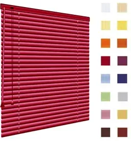 Alu-Jalousien, Jalousien, Horizontaljalousien, Farbe weinrot, auf Maß gefertigt oder in Standardgroeßen, weitere 100 Farben verfuegbar