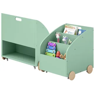 bellabino Kinderregal Towy 3 Fächer MDF massivholz grün
