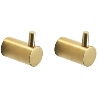 Towel hook w/pin brushed brass