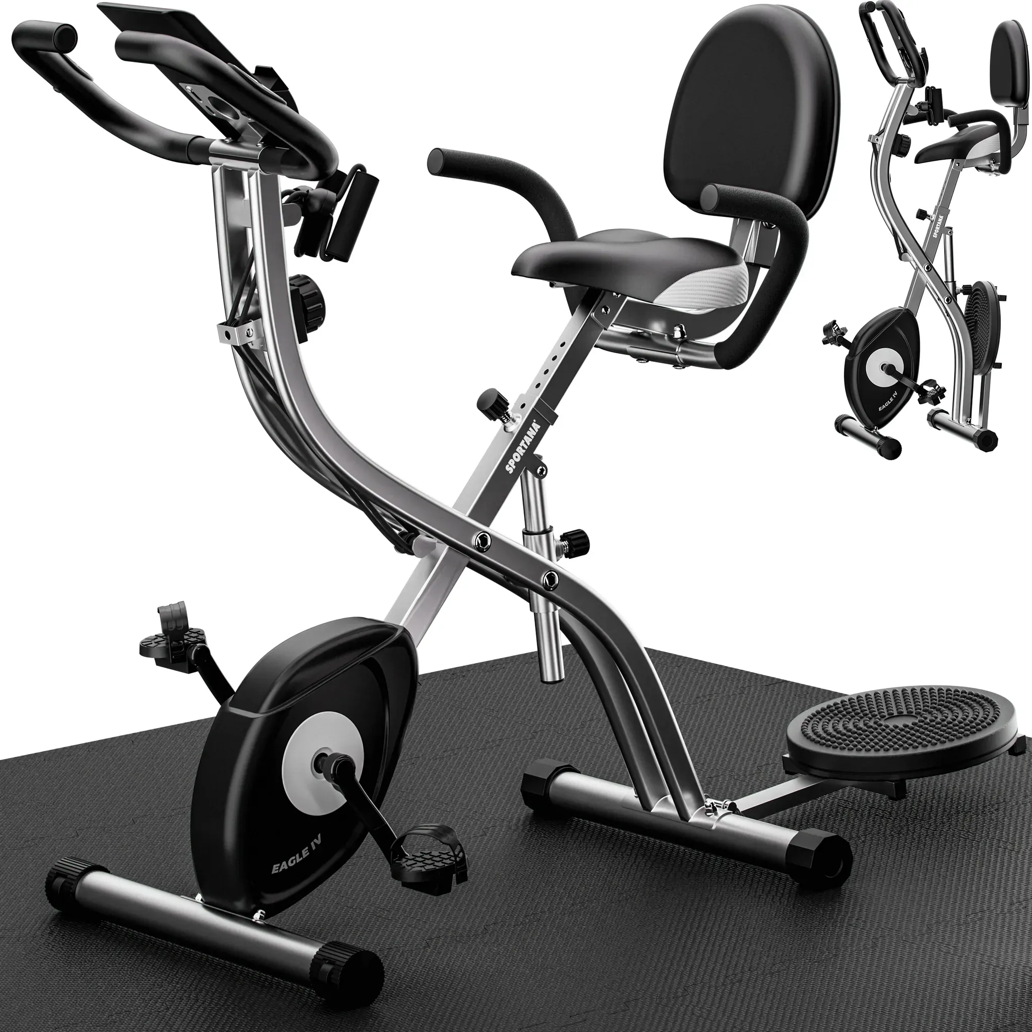 Heimtrainer Fahrrad Eagle 4 Pulssensoren App kompatibel