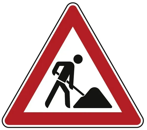 Verkehrszeichen Arbeitsstelle / Baustelle