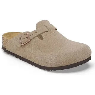 Birkenstock Leder-Clogs "Boston" in Taupe - Weite S - 26