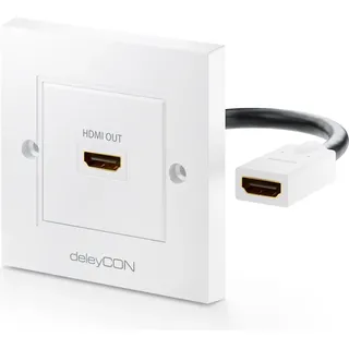 deleyCON HDMI Dose Wanddose 1x HDMI Port Unterputz Montage 3D FULL HD HDTV 4K 2160p