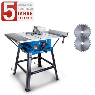 SCHEPPACH Tischkreissäge HS250L SE Scheppach | 2000W | 230V | 87mm Schnitthöhe | Laser | inkl. 2. Sägeblatt
