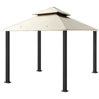 freigarten.de Ersatzdach für Pavillon 3x3 Meter Sand Antik Pavillon Wasserdicht Material: Panama PCV Soft 370g/m2 extra stark Modell 6 (Beige)