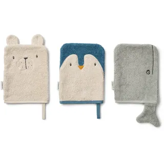 Liewood Sylvester Waschlappen, Arctic sea / ocean view (3er-Set)