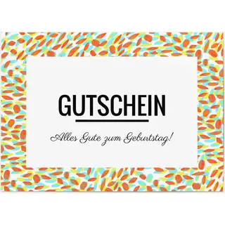 Gutscheine Gutscheincode selbst gestalten - Blütenblätter in Orange - Orange | Wunderkarten.de
