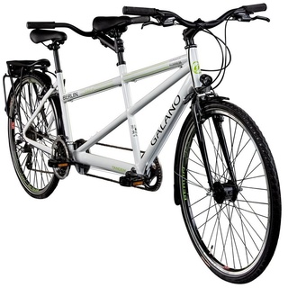 Galano Tandem Fahrrad Cityrad Trekkingrad 28 Zoll Touring Bike 21 Gang (weiß, 51/46 cm)