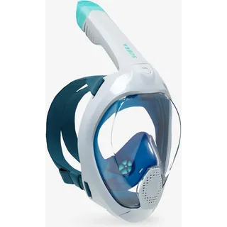 Schnorchelmaske Easybreath Damen/Herren mit Akustikventil 540 FT blau blau M/L