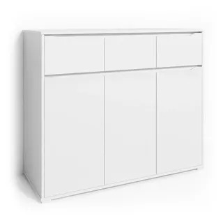 Vicco Kommode Ruben, Weiß, 120 cm mit Schubladen