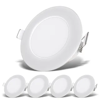 B.K.Licht - 5er Set LED Einbauleuchten, IP65, 5er-Set, Weiß