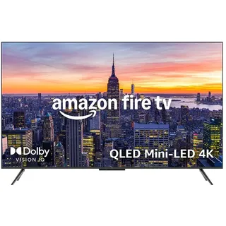 Wir stellen vor: Die Amazon Fire TV Omni-Mini-LED-Serie, QLED-Smart-TV mit 75 Zoll (190 cm), 4K UHD, Dolby Vision IQ, Ambient-TV, 144-Hz-Spielmodus, Local Dimming und Sprachsteuerung mit Alexa