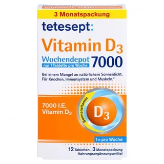 Tetesept Vitamin D3 Wochendepot 7000 Tabletten 12 St.