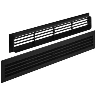 SOTech Lüftungsgitter Brise 457 x 92 x 17 mm Schlitzlochung Schwarz