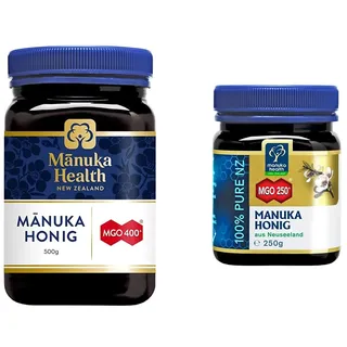 Manuka Health - Manuka Honig MGO 400+ 500g - 100% Pur aus Neuseeland mit zertifiziertem Methylglyoxal Gehalt & - Manuka Honig MGO 250+ (250 g)