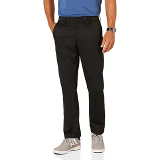 Amazon Essentials Herren Golf-Stretchhose, Gerade Geschnitten, Schwarz, 32W / 34L