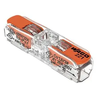 WAGO Compact-Verbindungsklemme bis 4 mm2 2-Leiter 12 St. 221-2411