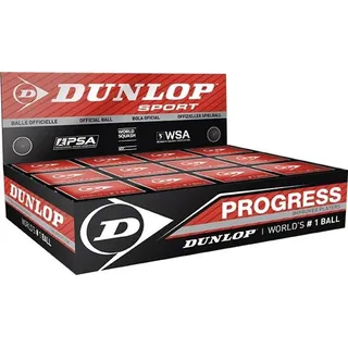 Dunlop Progress Squash Bälle 12er Pack - Schwarz