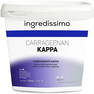 INGREDISSIMO - Carrageen Kappa, 500 g, festes und schnelles Gel, reine Carrageen-Textur, Gelier- und Verdickungspulver, veganes und glutenfreies Produkt, beigefarben, geschmacks- und geruchsneutral