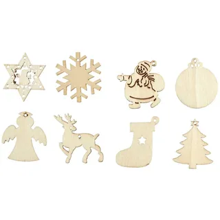 THE CONCEPT FACTORY, EC0003, Set of 16 Christmas Figurines to Color + 5 Markers, Creative Personalization, Family Activity, Magical Atmosphere, Ease of Use