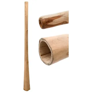 Didgeridoo aus Teakholz naturbelassen geölt Länge: 130 cm schöner Gegendruck vergleichbar mit Eukalyptus aber preiswerter klarer Ton Rissstabilität Weltmusik Aborigines Australien Percussion