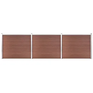 Sichtschutzzaun Element Set 526 x 146 cm braun