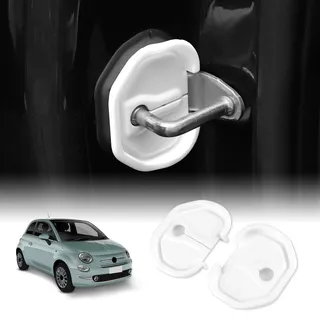 KUNGKIC Für Fiat 500 Fiorino Punto Fullback Qubo Doblo Panda Kieselgel Abdeckung Autotürschloss Staubschutzabdeckung Zubehör Innere Teile Trim (Weiß)