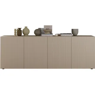 INOSIGN Sideboard »Rio Breite 240 cm, Kommode mit 4 Türen, Anrichte,«,... geriffelte MDF-Fronten, modern u. elegant, viel Stauraum
