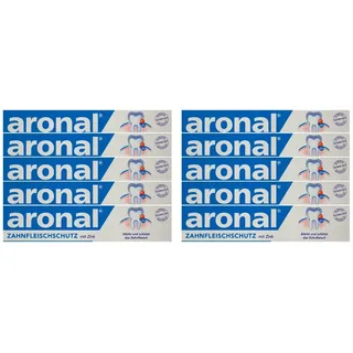 10x aronal Zahnpasta 75ml Zahnfleischschutz mit Zink PZN: 9431782 elmex Forschung