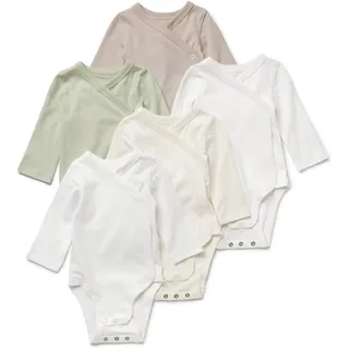 Tchibo - 5 Baby-Bodys mit Mitwachsfunktion - Baby - Gr. 62/68 - creme