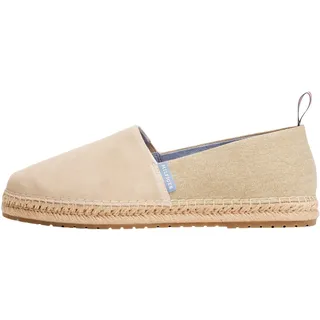 Tommy Hilfiger Herren Espadrilles Flex Mix aus Wildleder, Beige (Sandalwood), 44
