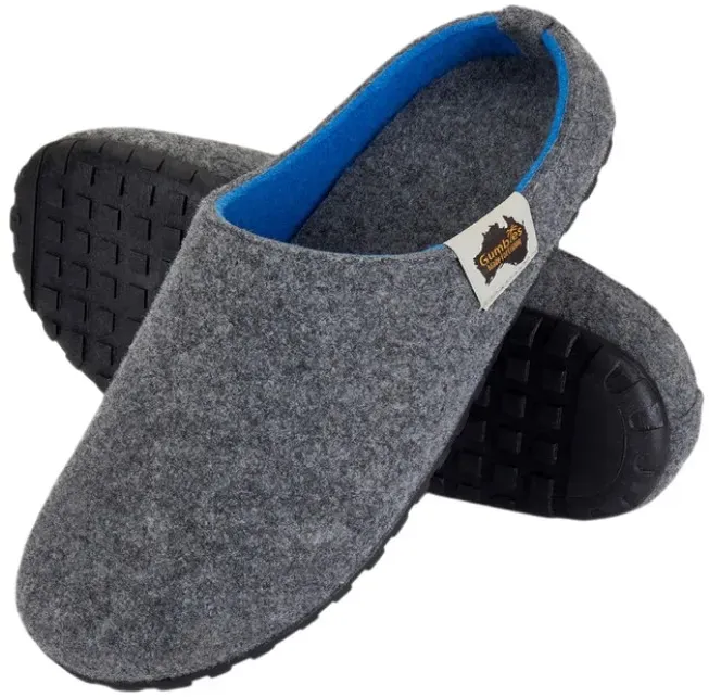 Gumbies Hausschuhe Slipper grau/blau