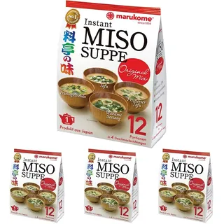 MARUKOME, Dunkelrote Misopaste (Puro Yo Aka) für Suppe, 224,55 g (Packung mit 4)