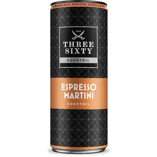 Three Sixty Vodka Espresso Martini Cocktail 0,25 l