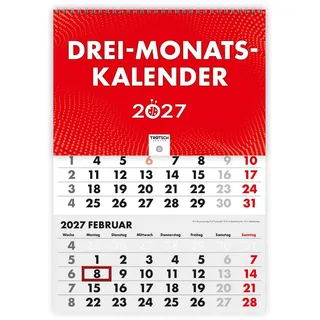 trotsch Drei-Monatskalender Wandkalender 2027