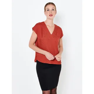 Orange gemusterte Bluse CAMAIEU - S