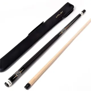 Riley Unisex-Adult Centurion Billard-Queue mit Tasche Koffer, Schwarz, 58" (147cm)