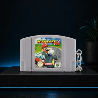 Mario Kart 64 N64 Mini Cartridge Schlüsselanhänger | Retro Gamer Geschenk