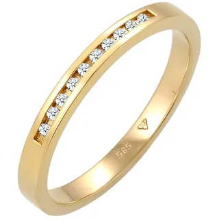 Elli DIAMONDS Verlobung Bandring Diamant (0.05 ct.) 585 Gelbgold