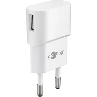goobay USB-Ladegerät 5 w, weiß - mit 1xUSB Anschluss