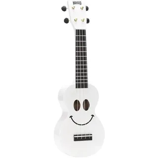 Mahalo Smiley Series - Sopran Ukulele - White, U/SMILE WT