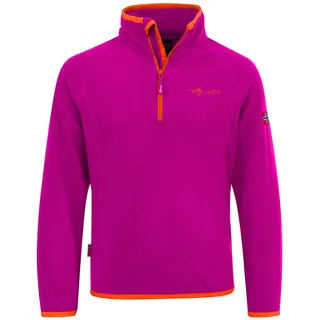 TROLLKIDS Nordland Fleece Mit Halbem Reißverschluss - Dark Pink / Orange - 152 cm