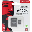 KINGSTON 64 GB Micro SD Karte, Kingston Canvas Select Plus microSD Speicherkarte, optimiert für Android-Geräte, mit SD-Adapter