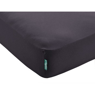 Spannbettlaken »Berlin« Bettlaken BxL+H 140x200+30 cm Schwarz Microsatin Hautfreundlich für Boxpringbetten Matratzen bis 30 cm Höhe, 202092