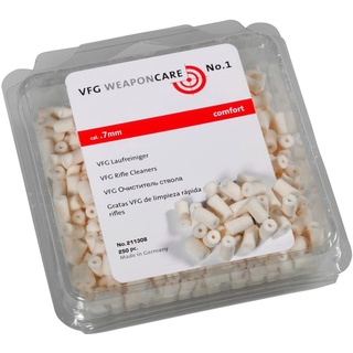 VFG Vereinigte Filzfabriken AG Unisex – Erwachsene VFG Comfort Laufreiniger-Rifle Cleaners Kal.44, Stückzahl 250 St, woll-Weiss, .44