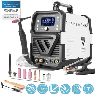STAHLWERK Schweißgerät AC/DC WIG 200 ST Digital Kombischweißgerät 200 A