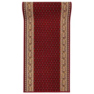 mazovia rutschfest Teppich Läufer Flur - Klassisch Muster Teppichläufer - Kurzflor Flurläufer für Vorzimmer, Schlafzimmer, Küche - ÖKO-TEX Zertifiziert - Meterware Rot Bordeaux - 67 x 100 cm