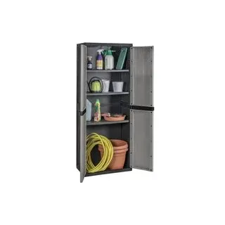Toomax Kunststoffschrank grau B/H/T: ca. 64x165x37 cm - Grau, Schwarz
