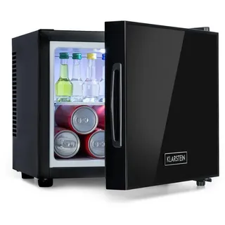 Mini Getränke 10L Kühlschrank freistehend Kühler Minibar Spiegelglastür schwarz
